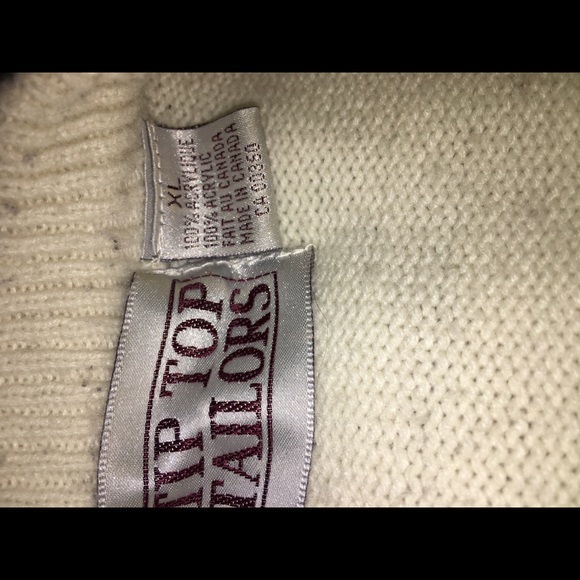 Knit Vintage Mens V-neck Sweater - Picture 3 of 3